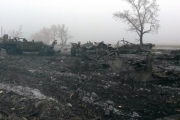 Артиллерия ВС Украины уничтожила колонну боевиков.Фото