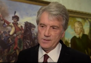 Ющенко висловив свою підтримку ув'язненим патріотам.Відео