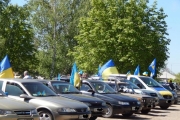 На Луганщині провели автопробіг "За єдину Україну".Відео
