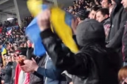 Матч Грузія-Росія.Вболівальники скандують "Україна!".Відео